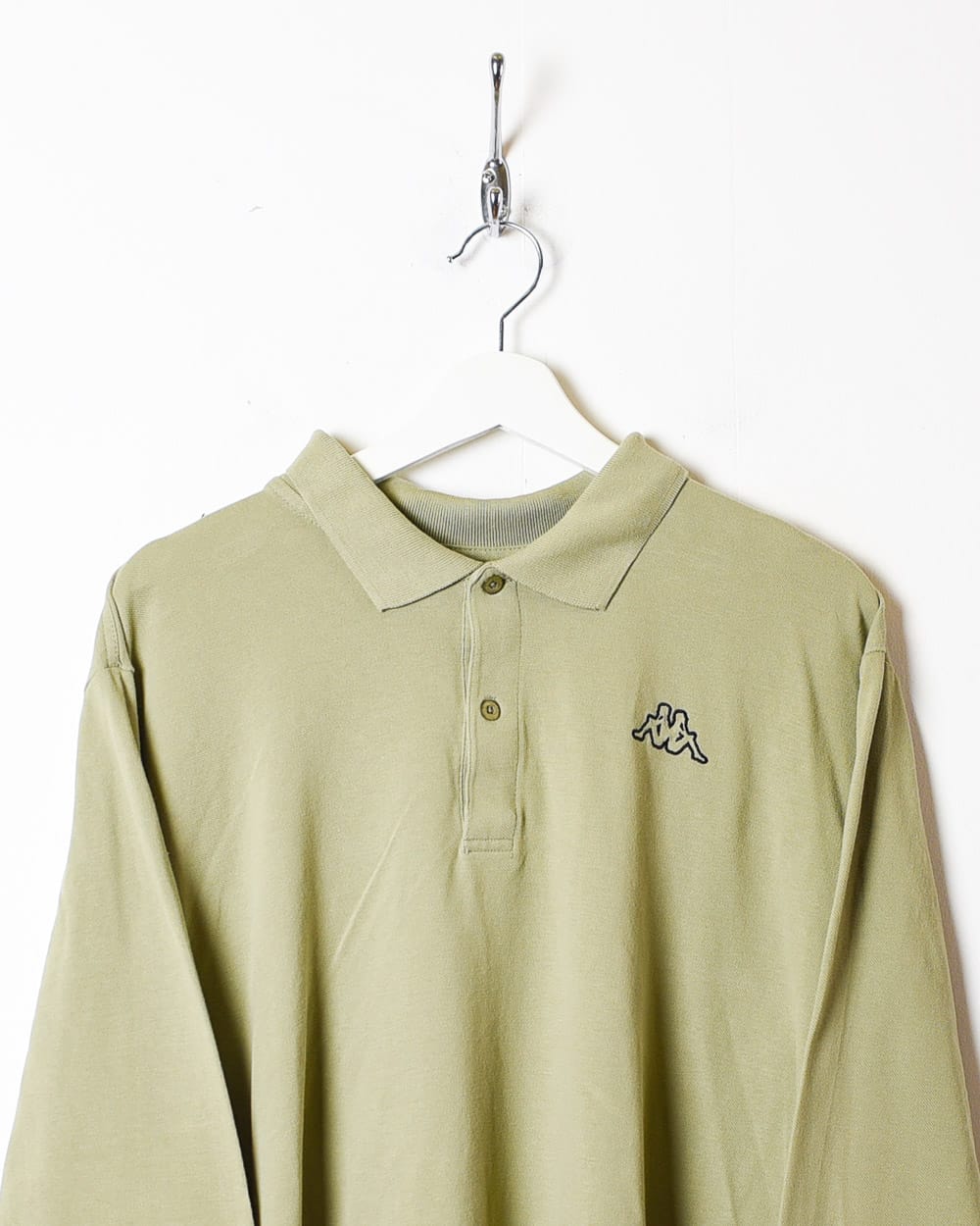 Neutral Kappa Long Sleeved Polo Shirt - Medium