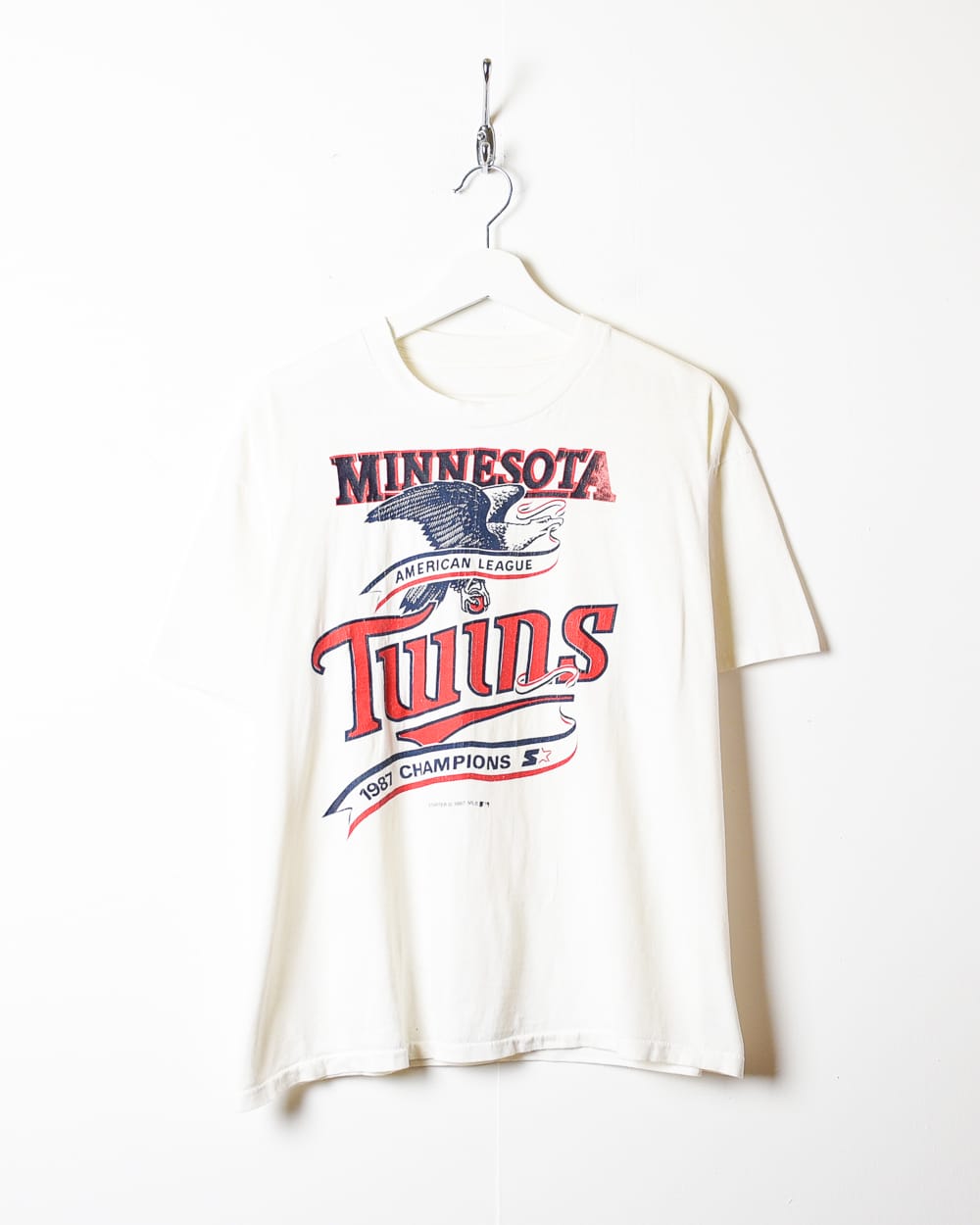 Vintage 80s White MLB Minnesota Twins 1987 Champions Single Stitch T-Shirt  - Small Cotton– Domno Vintage