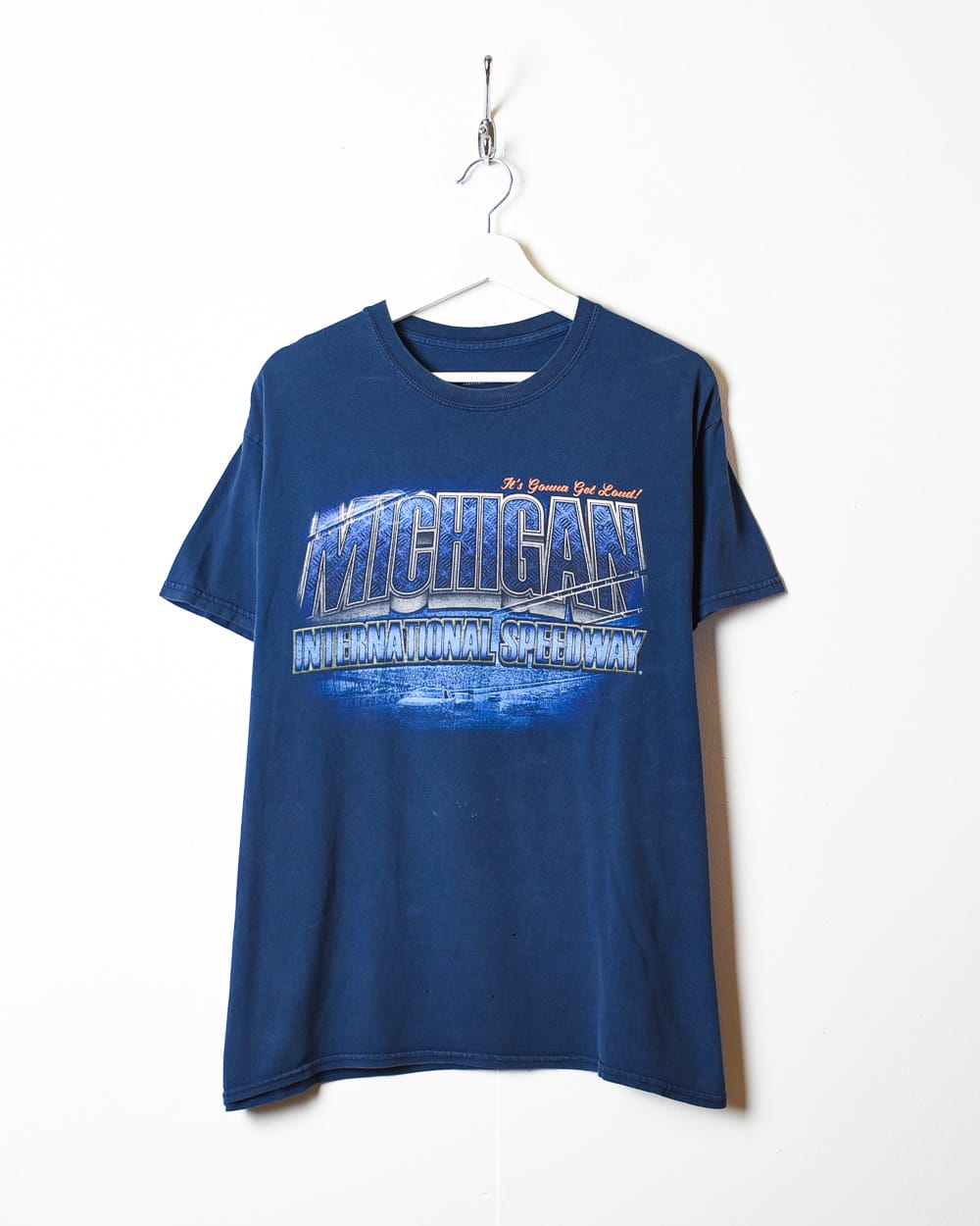 Vintage 00s Navy Michigan International Speedway T-Shirt pic