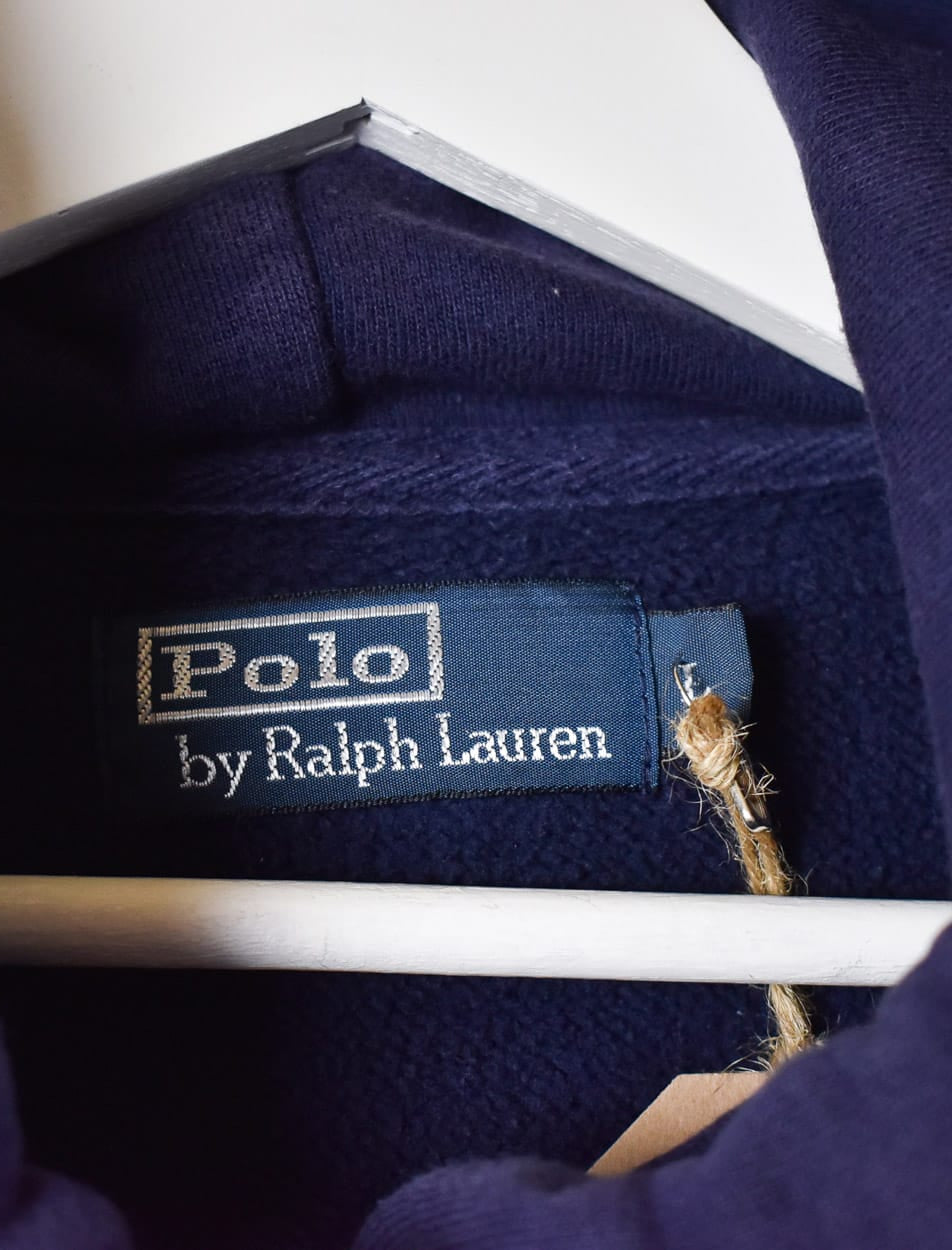 Navy Polo Ralph Lauren Rowing Zip-Through Hoodie - Large