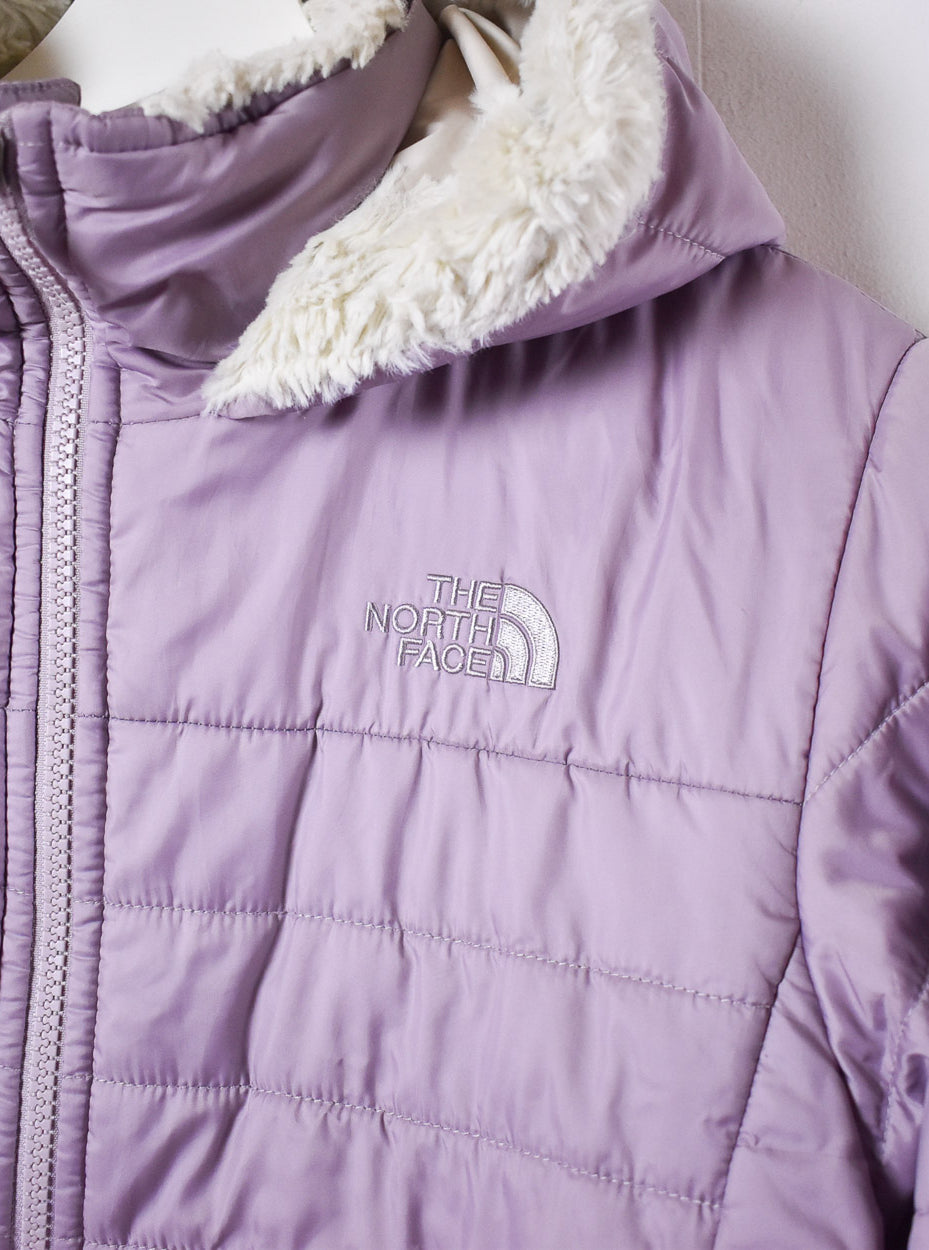 Purple The North Face Women's Fleece Lined Puffer Jacket - X-Small women's