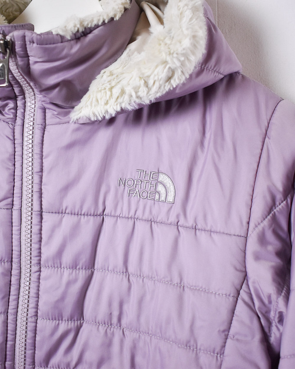 Purple The North Face Women's Fleece Lined Puffer Jacket - X-Small women's