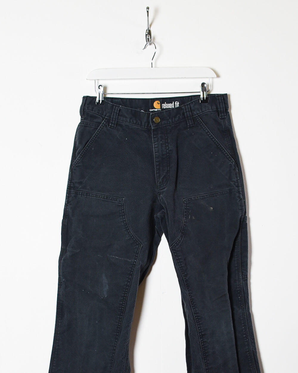 Black Carhartt Heavyweight Double Knee Carpenter Jeans - W32