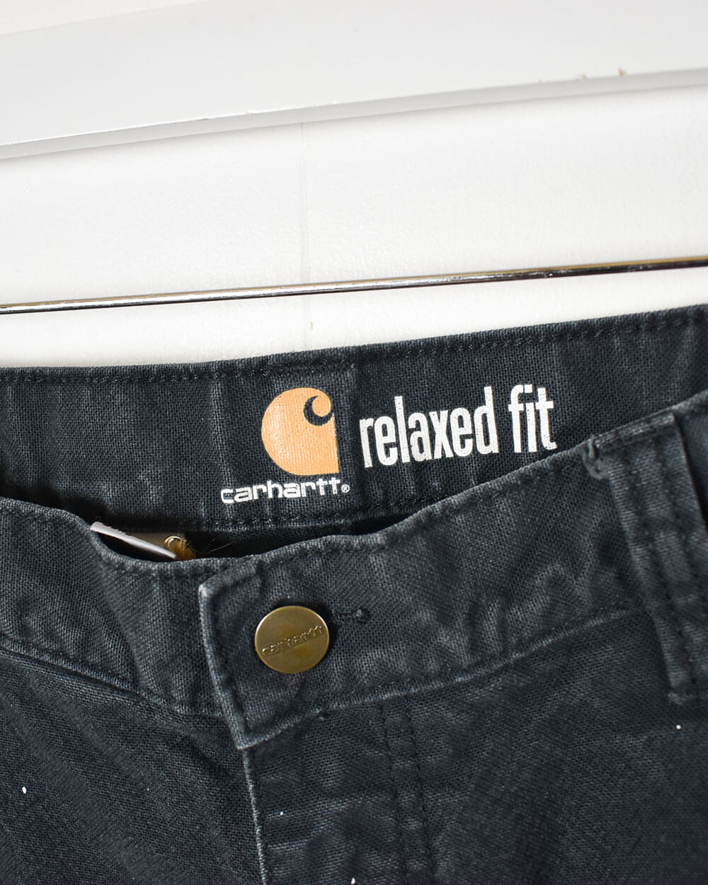 Black Carhartt Heavyweight Double Knee Carpenter Jeans - W32