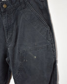 Black Carhartt Heavyweight Double Knee Carpenter Jeans - W32