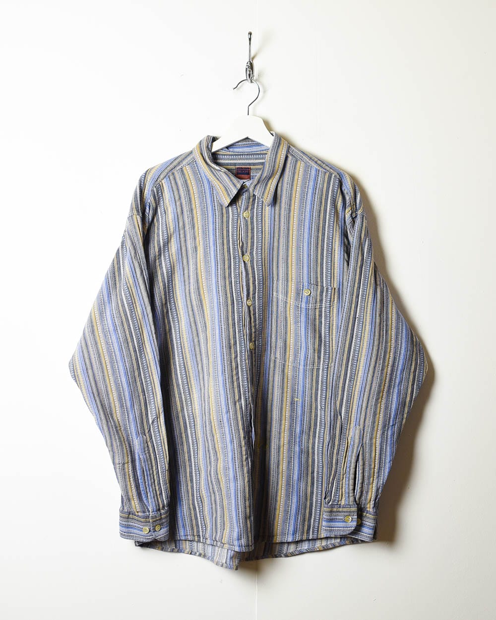 💙 Vintage No Boundaries STRETCH Striped Shirt - Depop