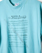 BabyBlue Seattle Flute Society Single Stitch T-Shirt - Medium