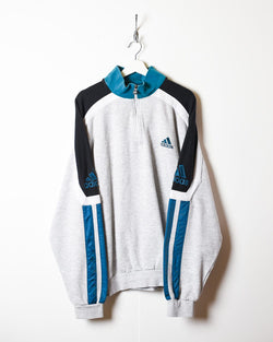 Stone Adidas 1/4 Zip Sweatshirt - XX-Large