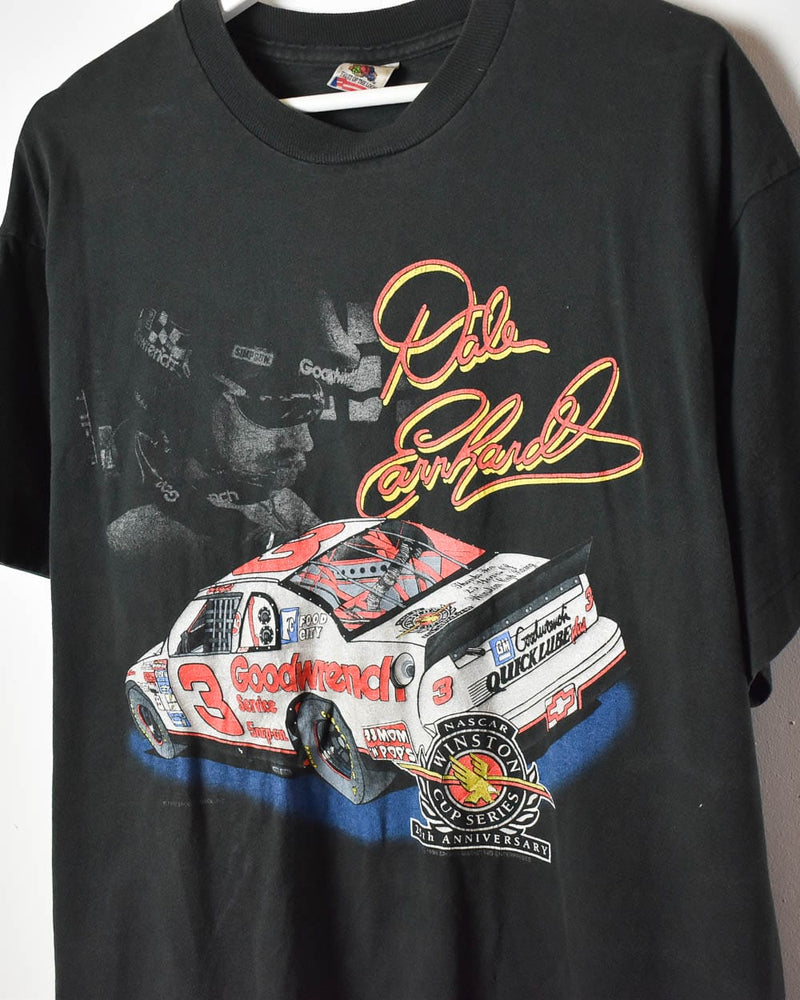 Vintage 90s Black Nascar Dale Earnhardt Winston Cup Series 25th