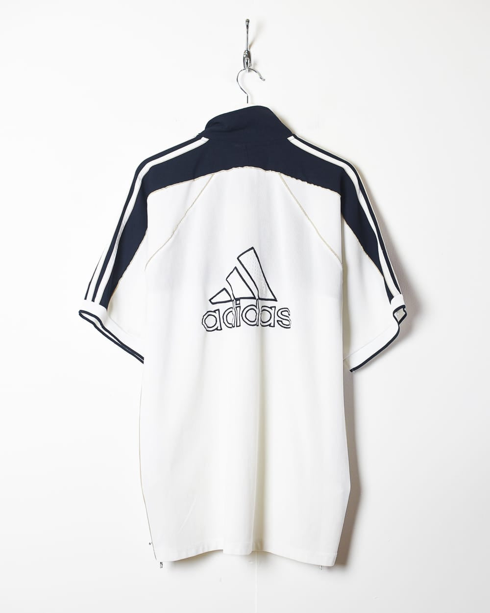 White Adidas 1/4 Zip T-Shirt - X-Large