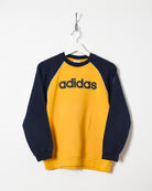 Yellow Adidas Women's Sweatshirt - Medium