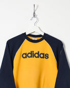 Yellow Adidas Women's Sweatshirt - Medium