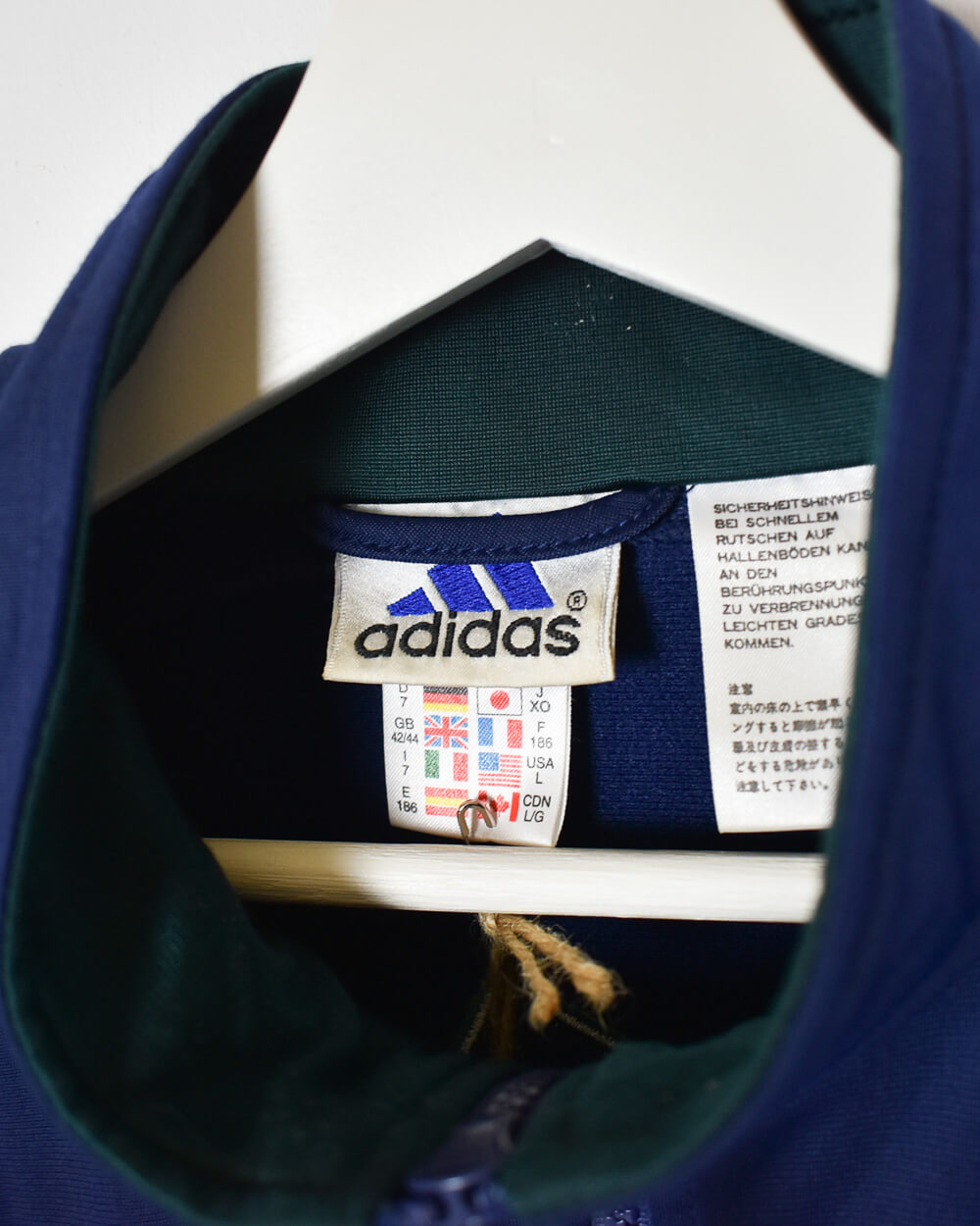 Navy Adidas Tracksuit Top - Large
