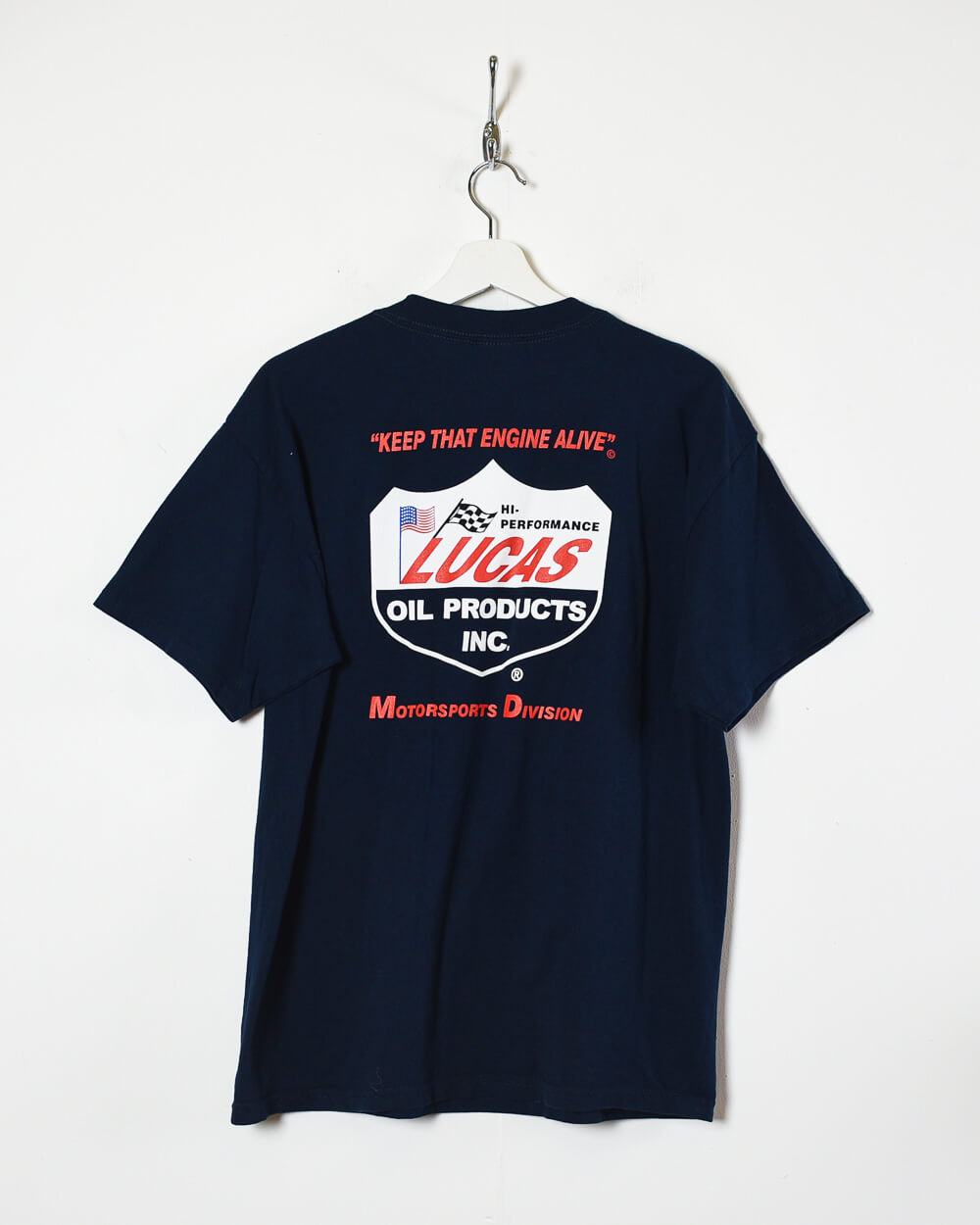 Navy Lucas Oil Products Inc T-Shirt - Medium