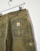 Green Carhartt Heavyweight Double Knee Jeans - W32 L32