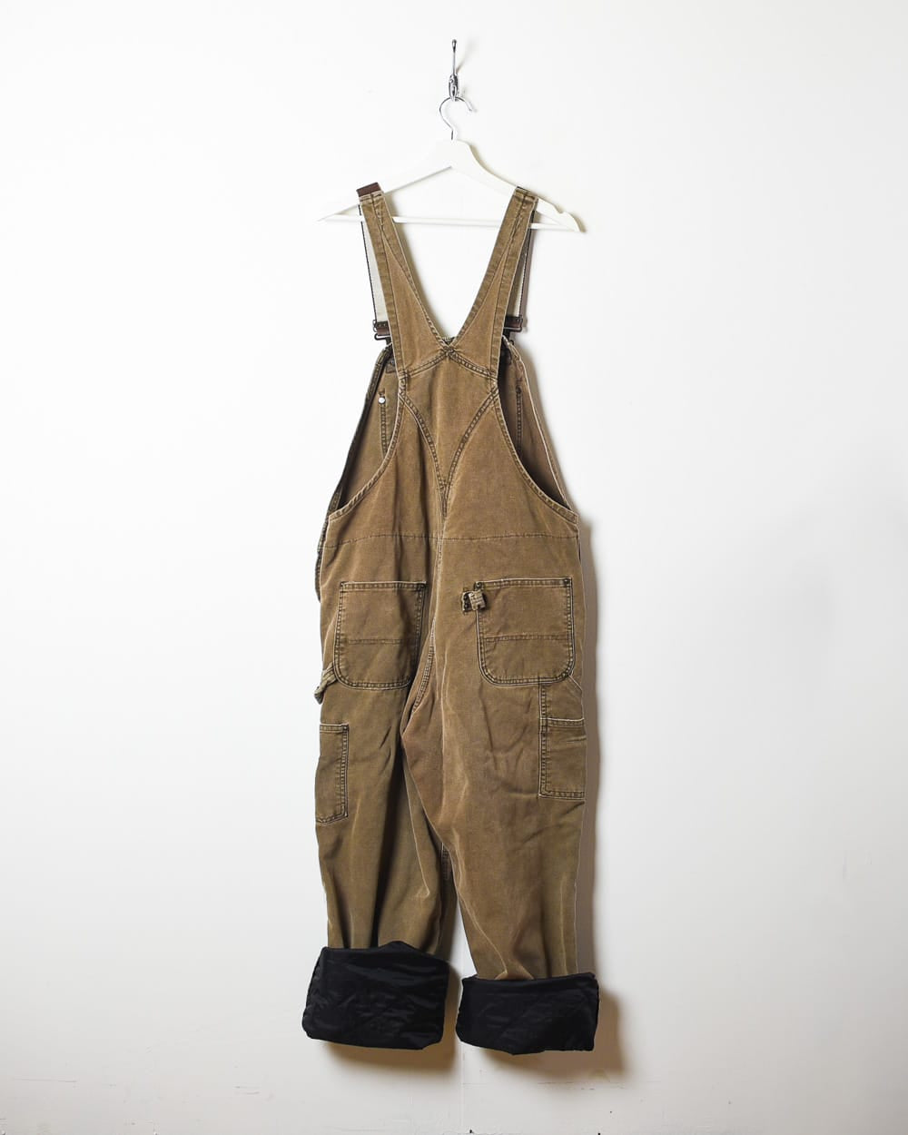 Brown Carhartt Quilted Double Knee Carpenter Dungarees - W38 L31