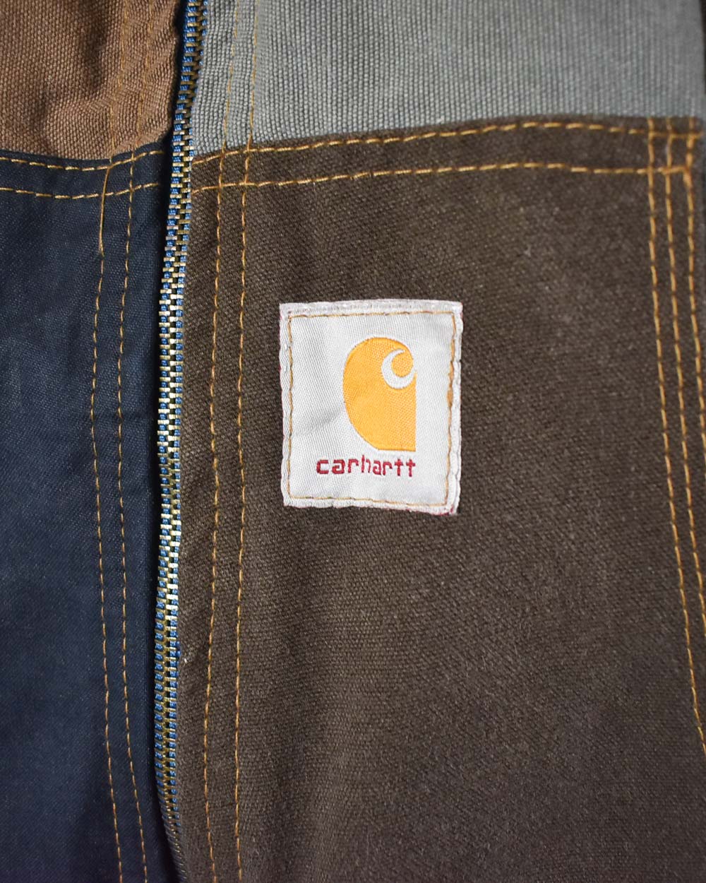 Vintage 00s Multi Carhartt Reworked Hoodie Jacket - Medium Cotton