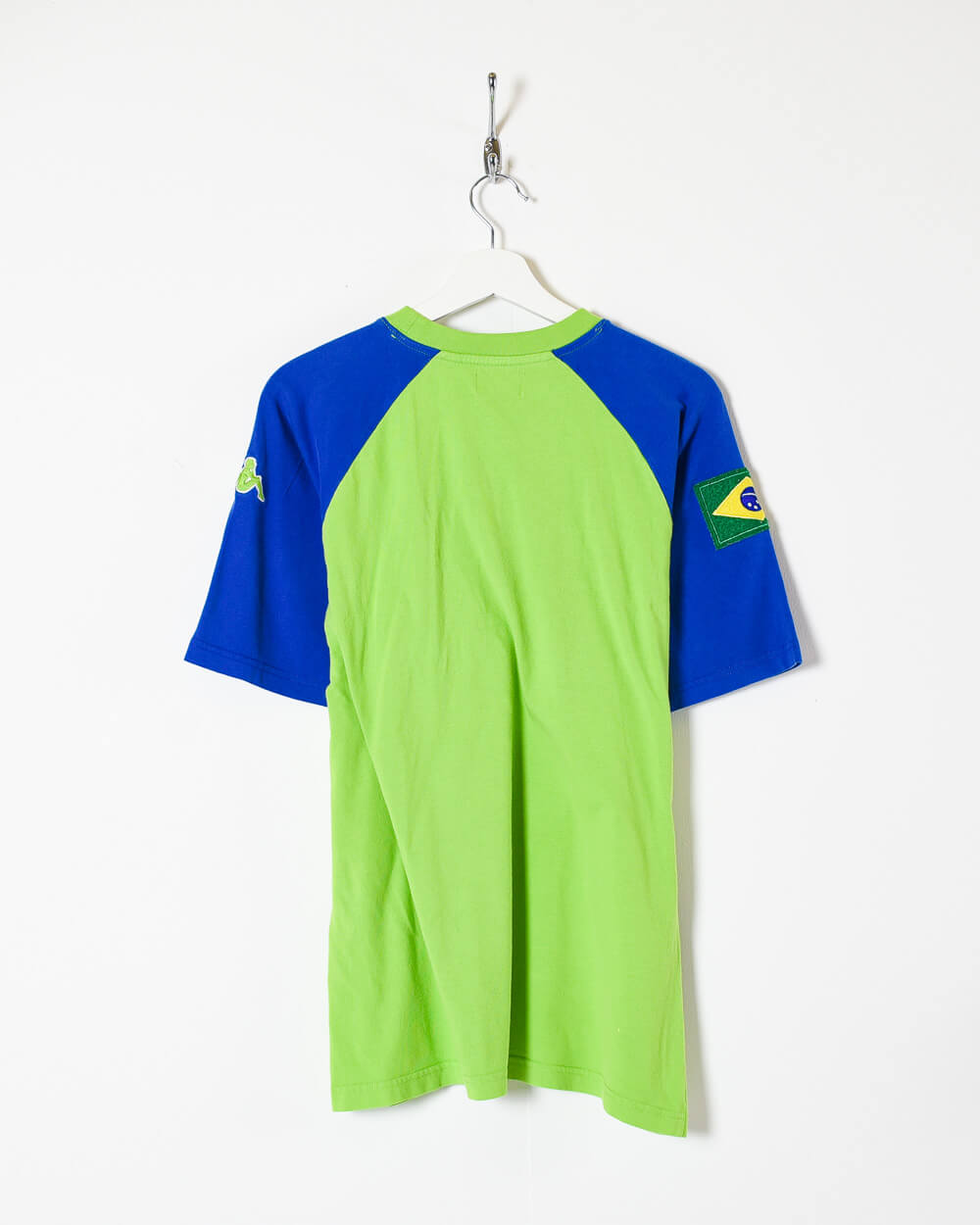 Vintage 90s Cotton Colour-Block Green Kappa Brazil T-Shirt - Large – Domno  Vintage