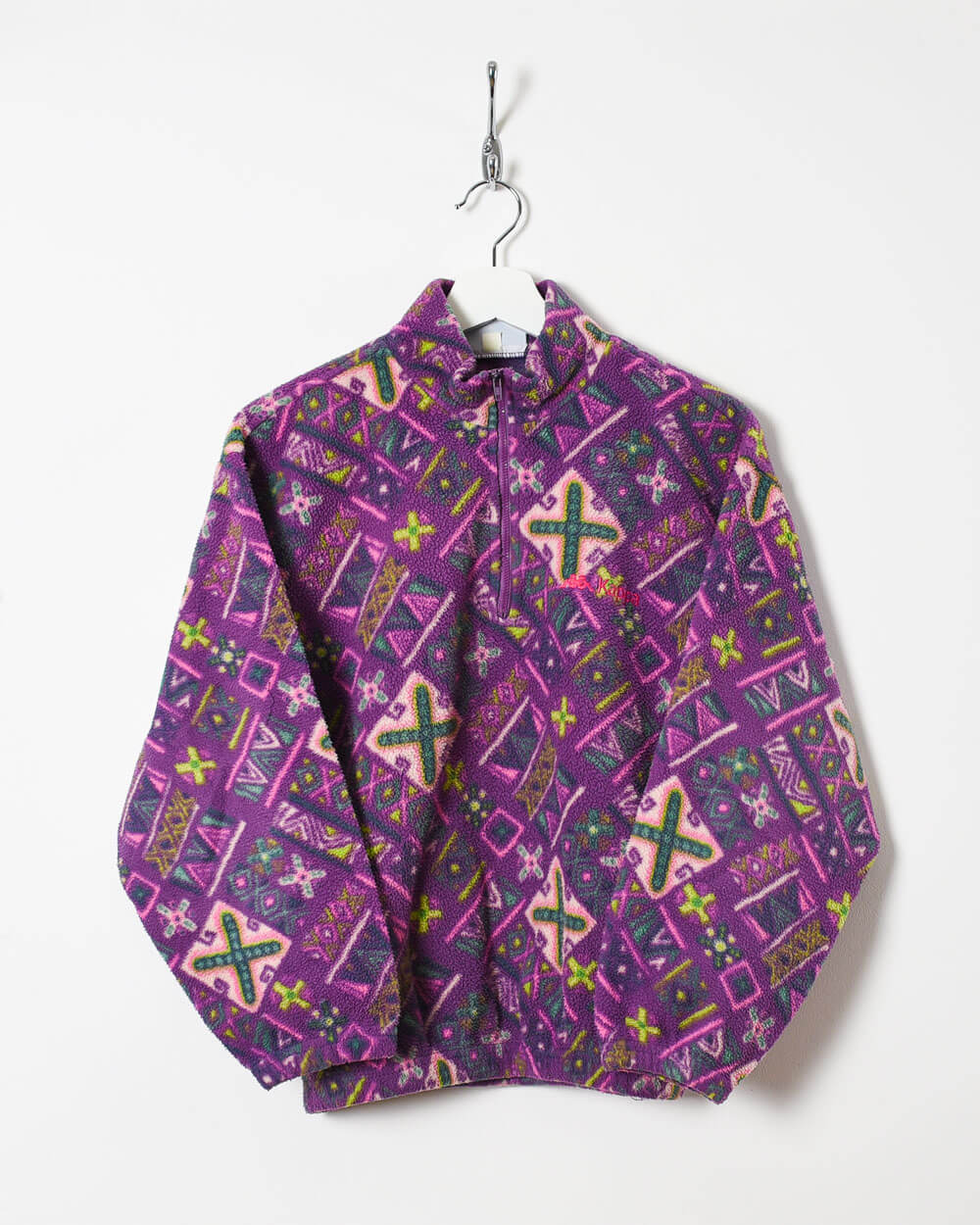 Purple Kappa Junior 1/4 Zip Patterned Fleece - X-Small