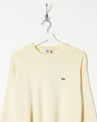 Neutral Lacoste Knitted Sweatshirt - Small