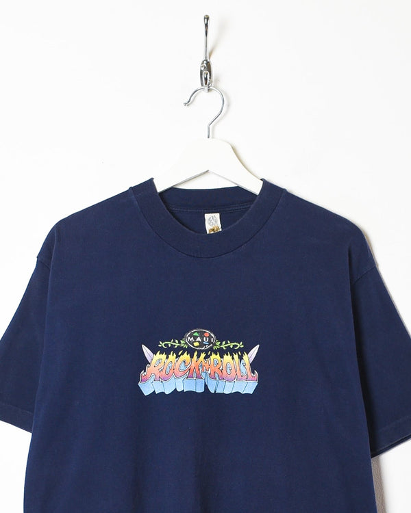 Navy Maui Rock & Roll T-Shirt - Large