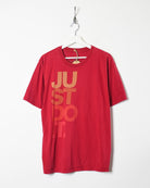 Red Nike Just Do It T-Shirt - Large