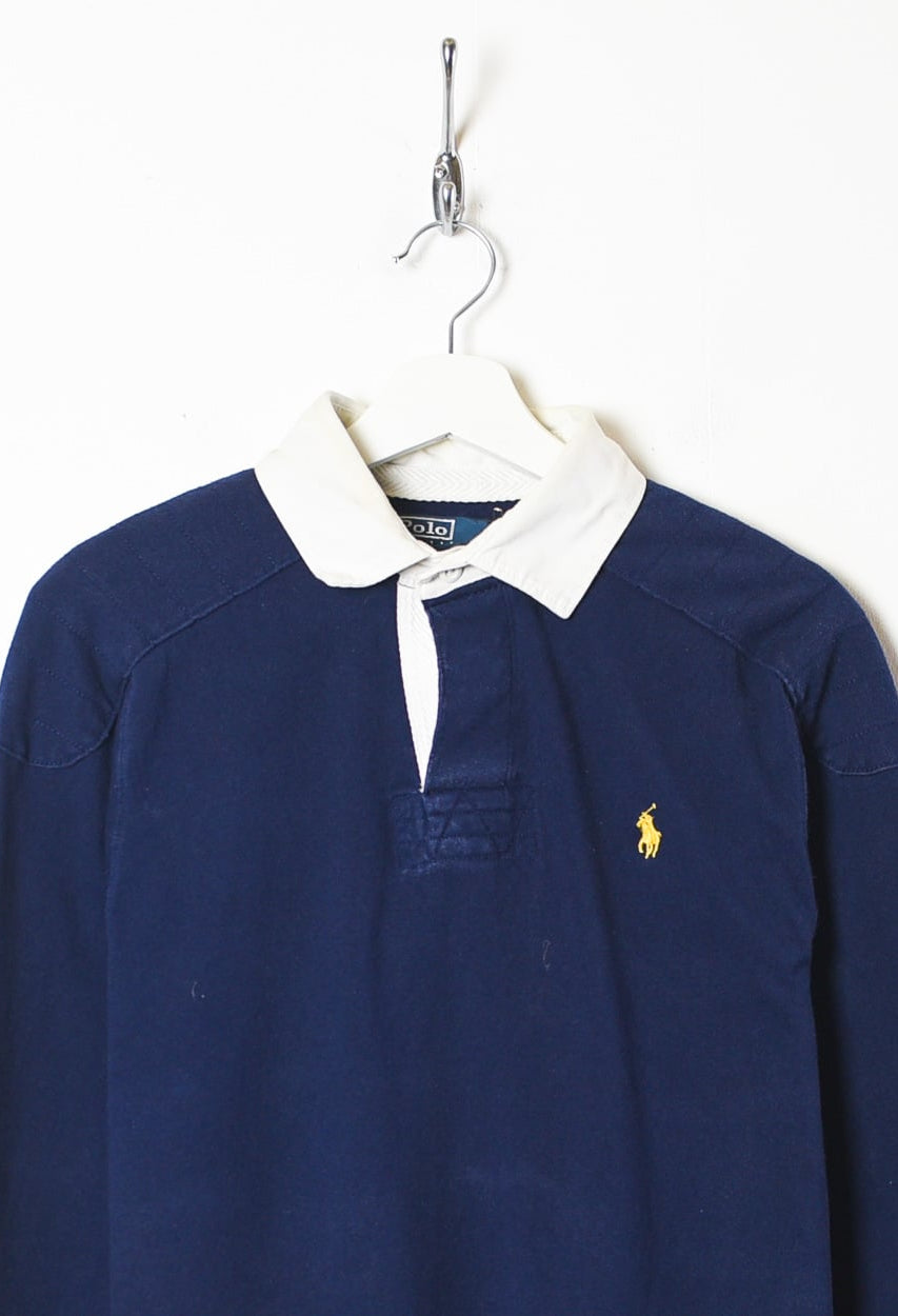Navy Polo Ralph Lauren Rugby Shirt - Medium