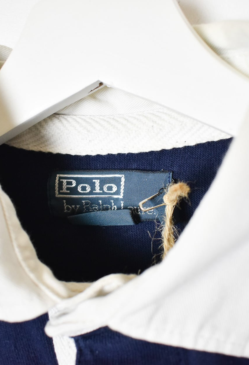 Navy Polo Ralph Lauren Rugby Shirt - Medium