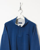 Blue Reebok 1/4 Zip Sweatshirt - Large