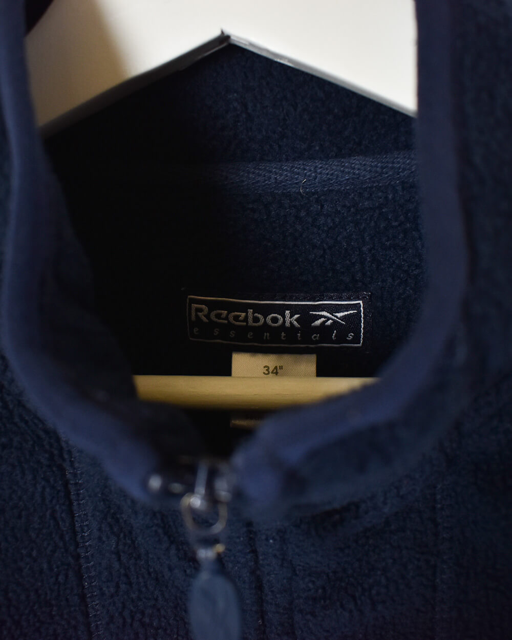Navy Reebok Essentials Zip-Through Fleece - Medium