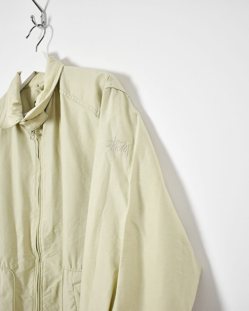 Vintage 00s Nylon Plain Neutral Stussy Harrington Jacket - Small
