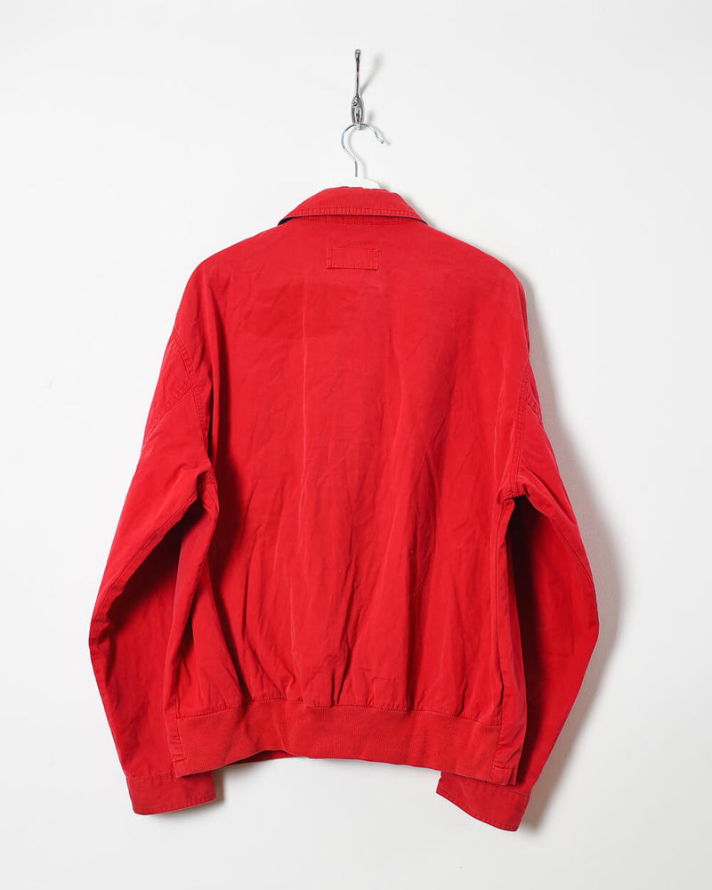 00s Cotton Plain Red Tommy Hilfiger Harrington Jacket Medium– Domno Vintage