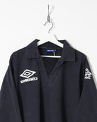 Black Umbro Pullover Drill Jacket - Large