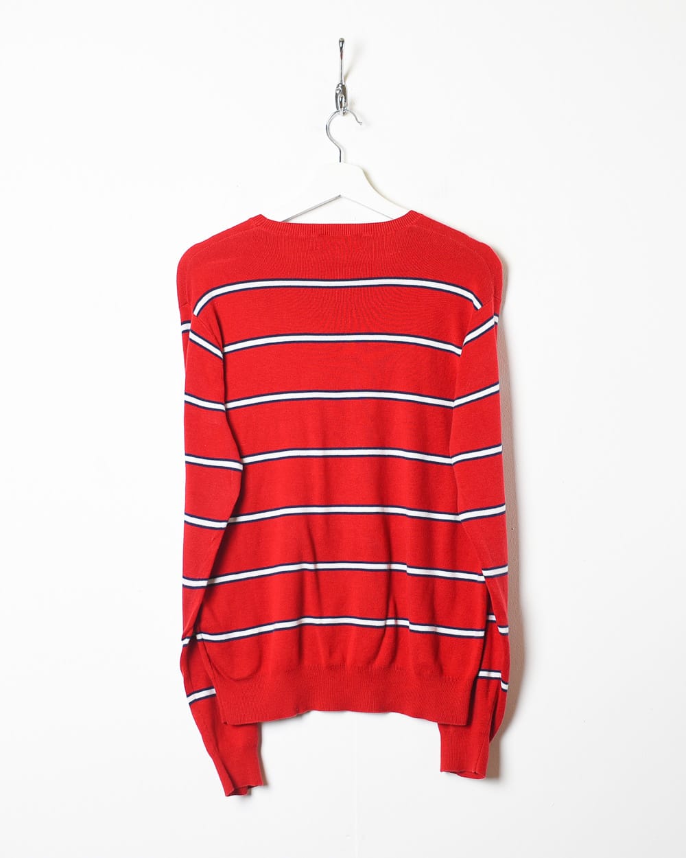 Red Polo Ralph Lauren Striped Knitted Sweatshirt - Small