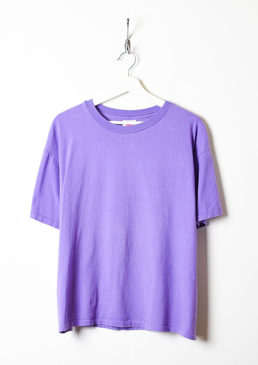 Purple Blank Single Stitch T-Shirt - Small