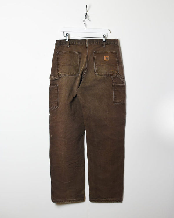 Brown Carhartt Double Knee Carpenter Jeans - W36