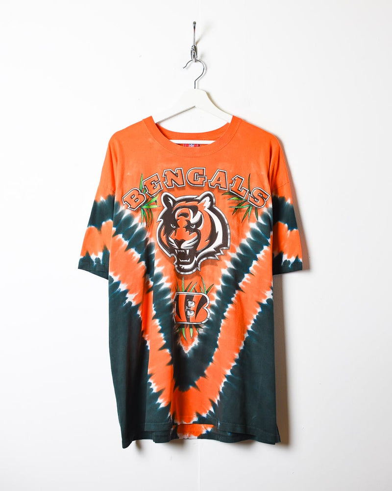 Vintage 00s Orange NFL Cincinnati Bengals Tie-Dye T-Shirt - X