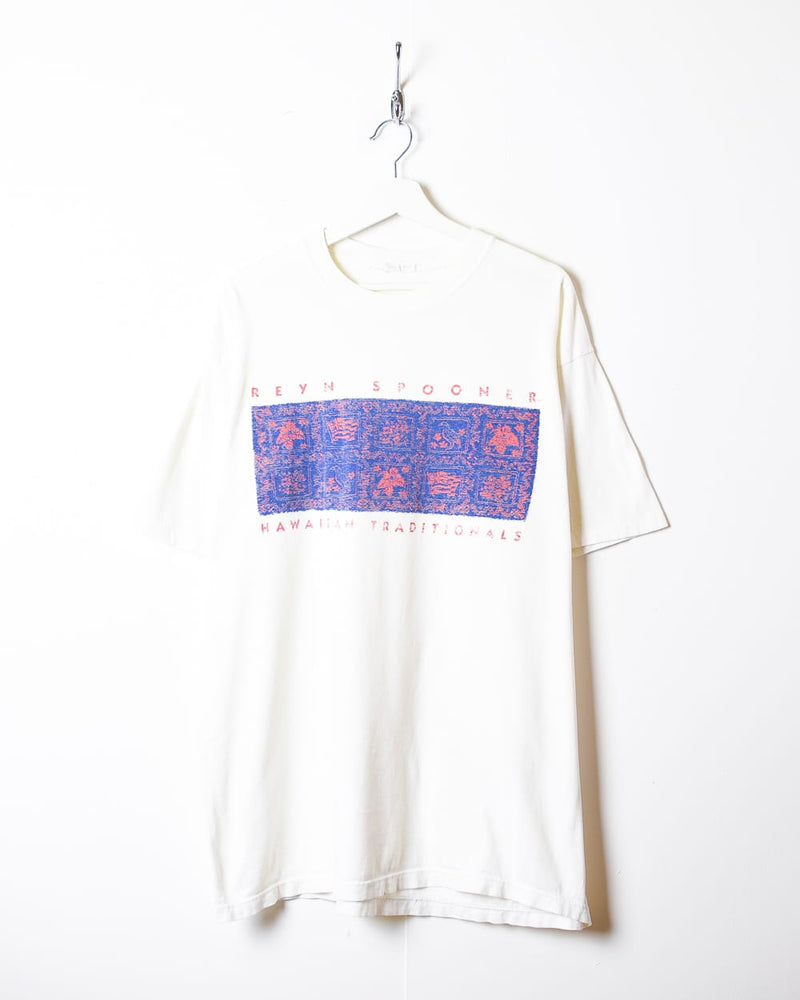 Vintage 90s White Reyn Spooner Hawaiian Traditionals T-Shirt - XX-Large  Cotton– Domno Vintage
