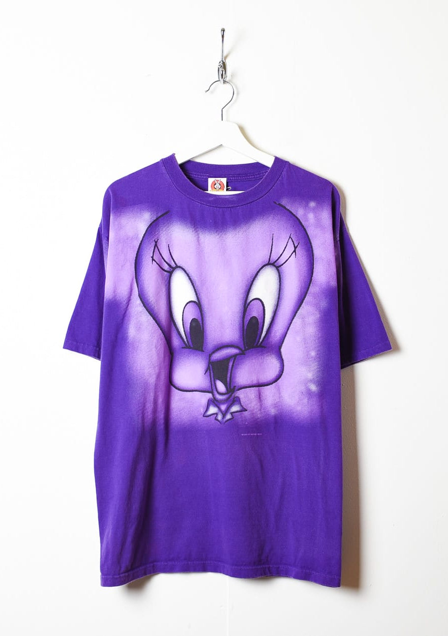 Purple Warner Bros Twitty Bird T-Shirt - X-Large