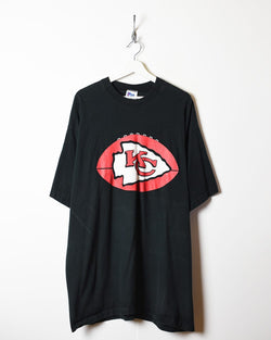 Vintage 90s Black Pro Layer Kansas City Chiefs T-Shirt - XX-Large Cotton–  Domno Vintage