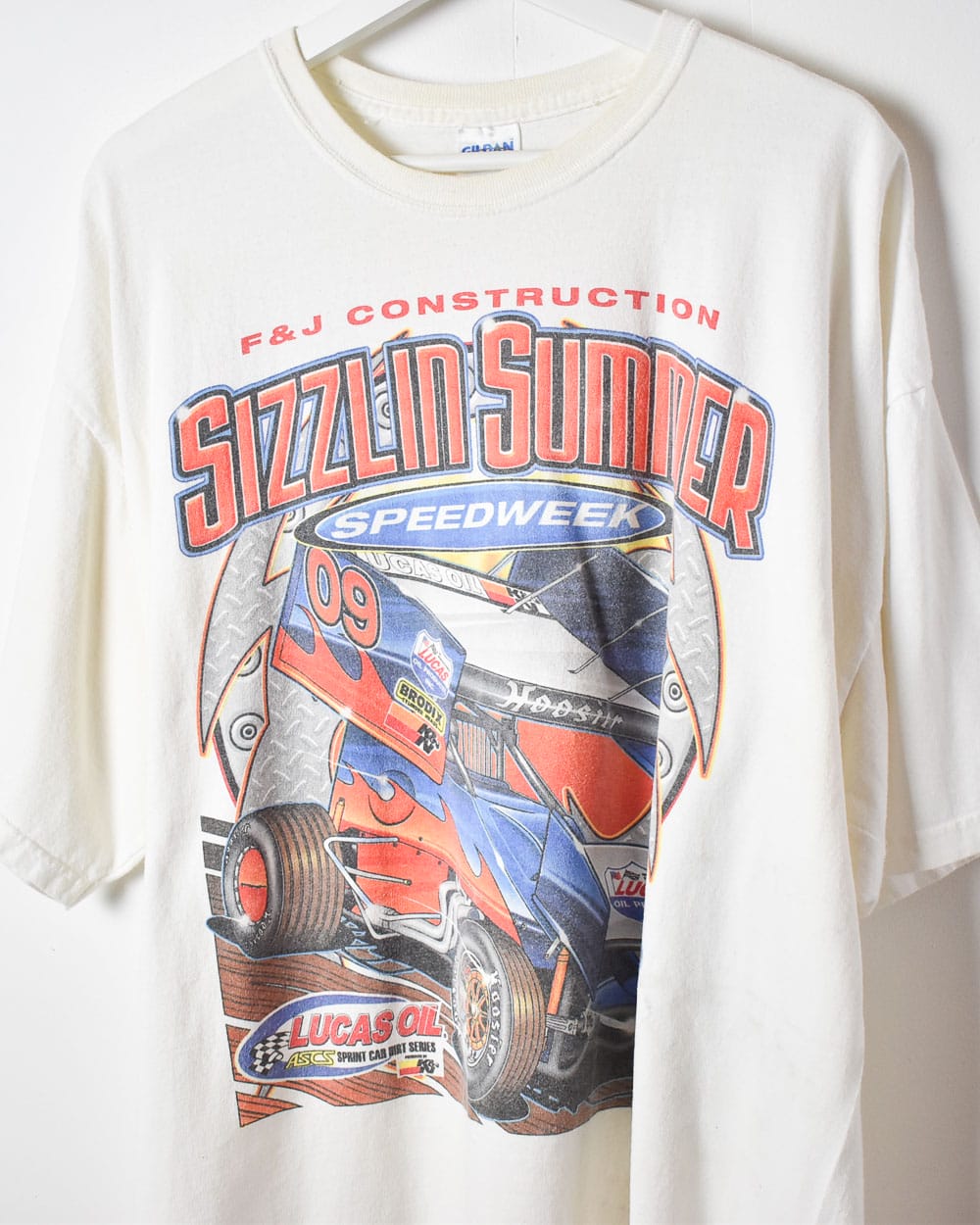 White Sizzlin Summer Speedweek Racing T-Shirt - XX-Large