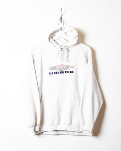 Vintage 00s White Umbro Hoodie - Small Cotton mix– Domno Vintage