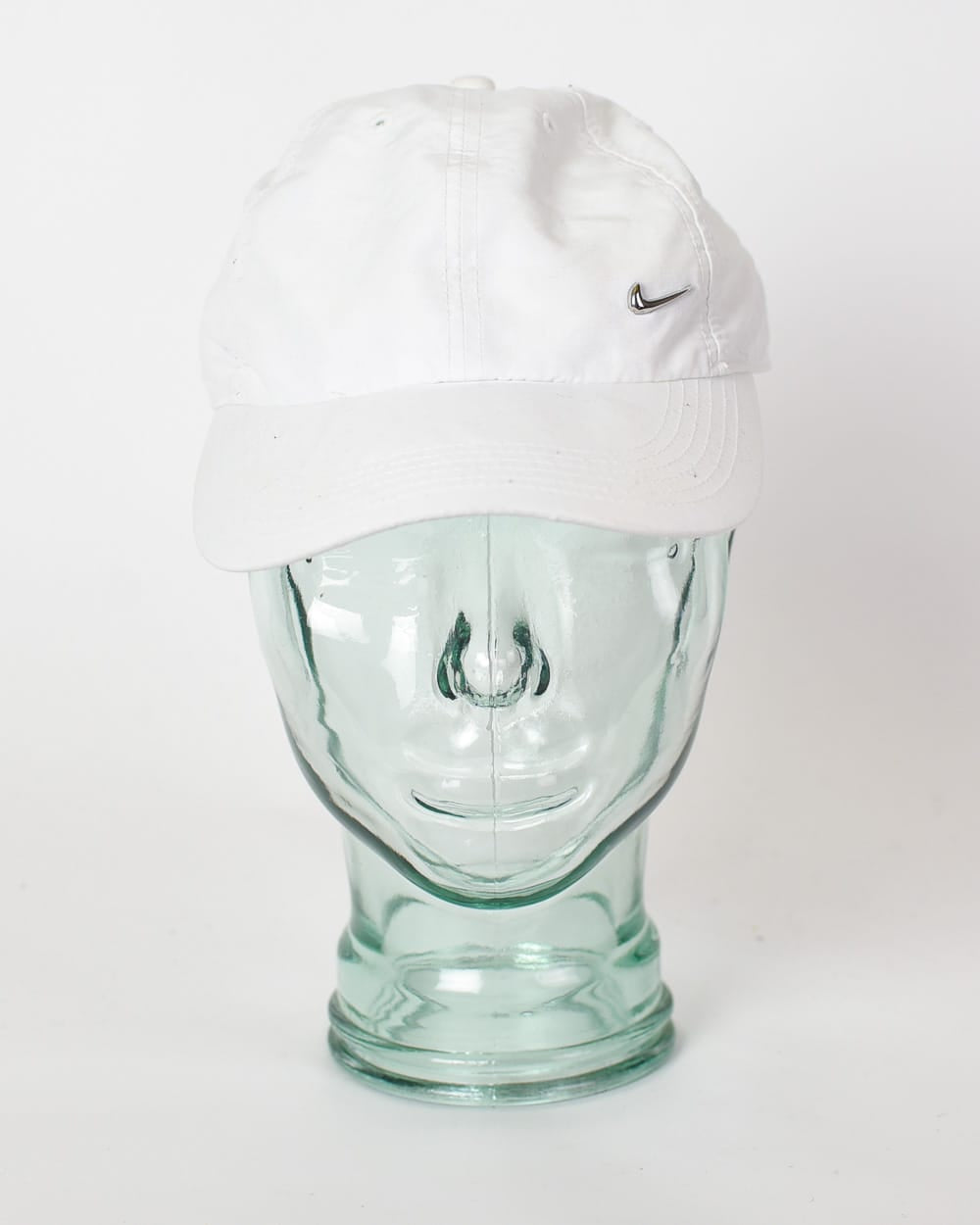 White Nike Metal Swoosh Cap