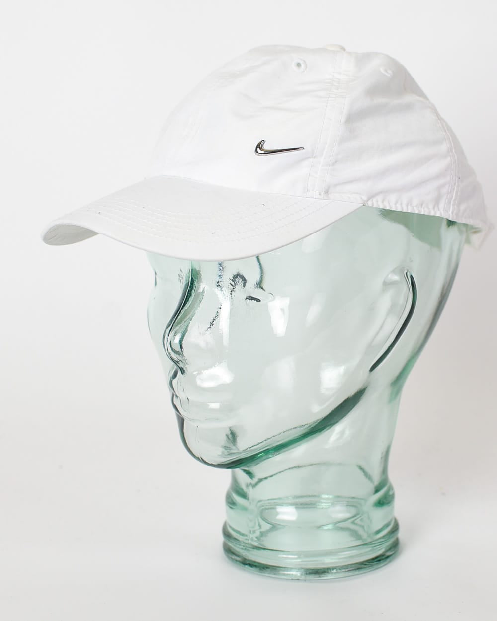 White Nike Metal Swoosh Cap