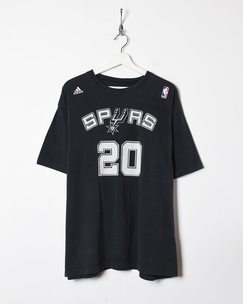 Cotton– - Ginobli X Adidas T-Shirt 00s Black Vintage Domno Spurs San Vintage NBA X-Large Antonio