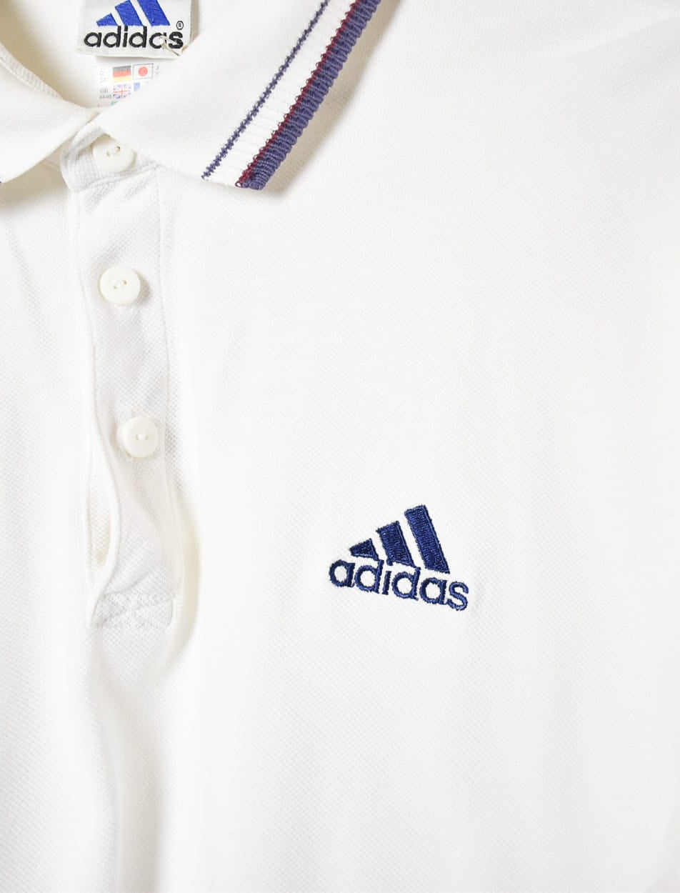 White Adidas Polo Shirt - Medium