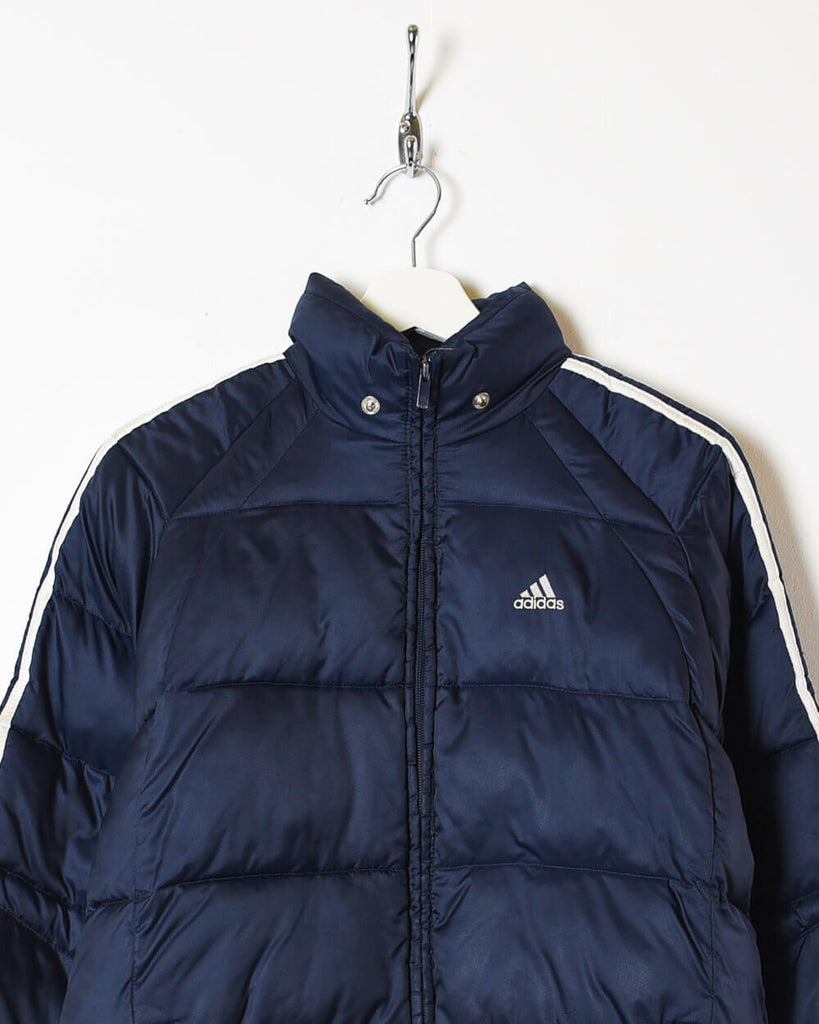 Vintage 00s Polyester Plain Navy Adidas Puffer Jacket - Small ...
