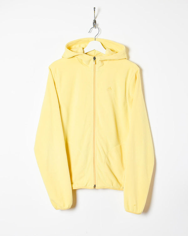Yellow Adidas Women's Zip-Through Fleece - Large