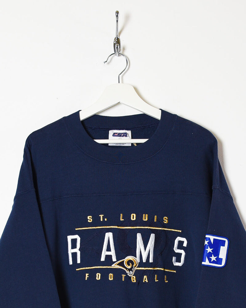 Vintage 90s St. Louis Rams Sweatshirt Crewneck Baggy Size Big 