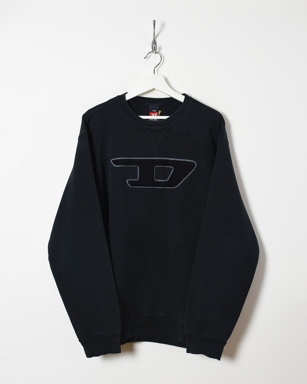 Vintage 00s Cotton Mix Black Diesel Sweatshirt - X-Large– Domno